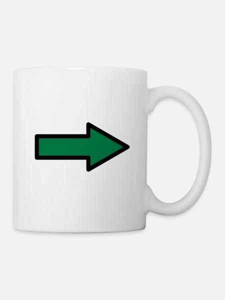 Symboles flèches icônes - Mug blanc - blanc