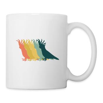 Cockatiel Rétro - Mug blanc - blanc - Droite