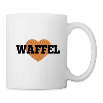 Waffel Love Herz - Tasse - Weiß - Rechts