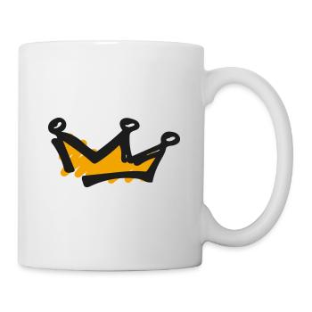 Dessin au trait de couronne - Mug blanc - blanc - Droite