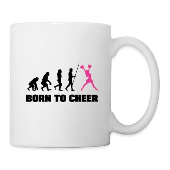 Born To Cheer Cheerleading Cheerleader Cheerdance - Tasse - Weiß - Rechts