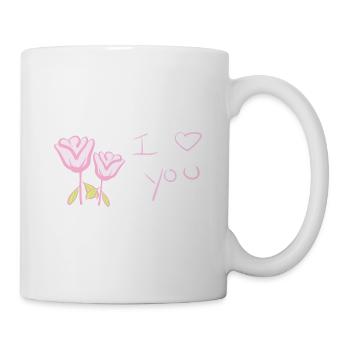 Ich liebe dich Blume Valentinstag - Tasse - Weiß - Rechts