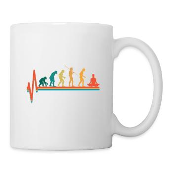 Evolution Graphic Meditating Meditation Yin Yang Z - Tasse - Weiß - Rechts