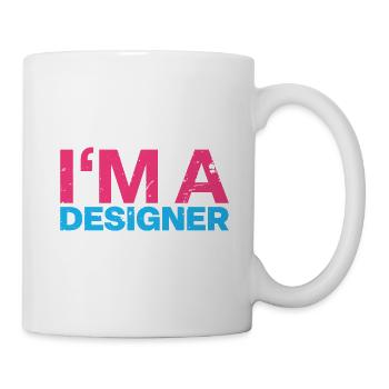 I am a Designer - Media Designer Statement - Mug - white - Right