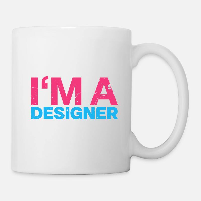 Je suis un designer - Déclaration du concepteur multimédia - Mug blanc - blanc