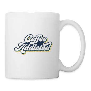 Coffee Addicted Graphic Tea Lover Drinking Tea Cup - Tasse - Weiß - Rechts
