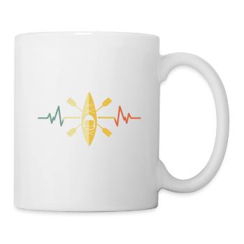 Heartbeat Graphic Kayaking Canoe Rowing Rower Padd - Tasse - Weiß - Rechts