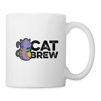 Cat Brew Graphic Homebrewing Winemaking Brewery Cr - Tasse - Weiß - Rechts