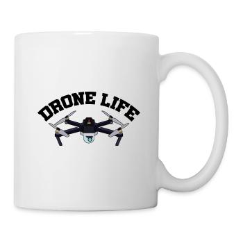 Drone Life Graphic Drone Flying Quadcopter Pilot R - Mug - white - Right