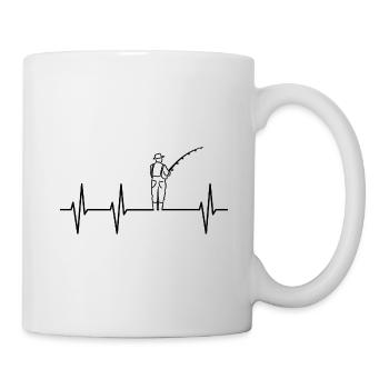 Angeln - Tasse - Weiß - Rechts