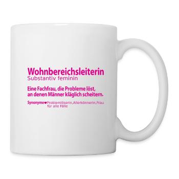 Wohnbereichsleiterin Wohnbereichsleitung Abschied - Tasse - Weiß - Rechts