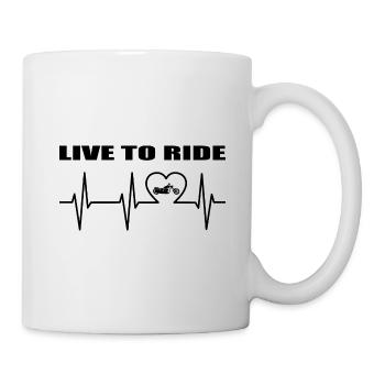 Motorrad - Tasse - Weiß - Rechts