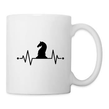 Schach Herzschlag - Tasse - Weiß - Rechts