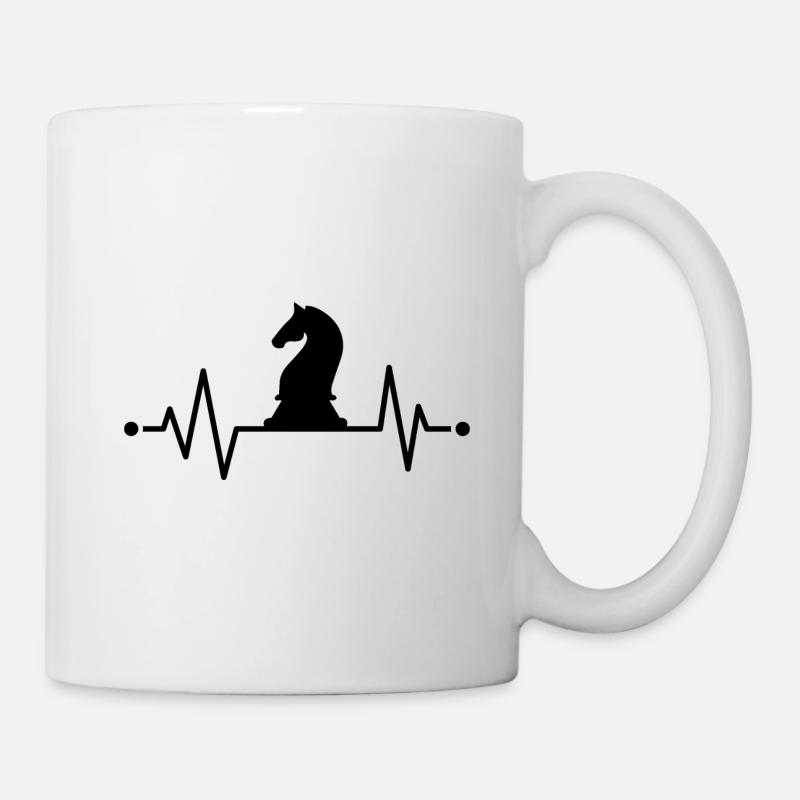 Schach Herzschlag - Tasse - Weiß