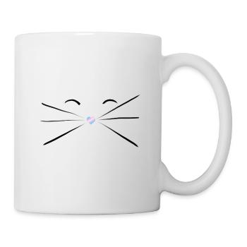 Inhalt Katze mit Herznase - Trans Flagge - Tasse - Weiß - Rechts
