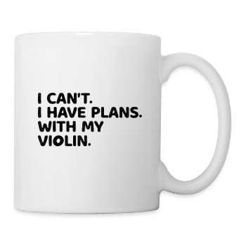Je ne peux pas, j’ai des projets avec mon violon violoniste Fidd - Mug blanc - blanc - Droite