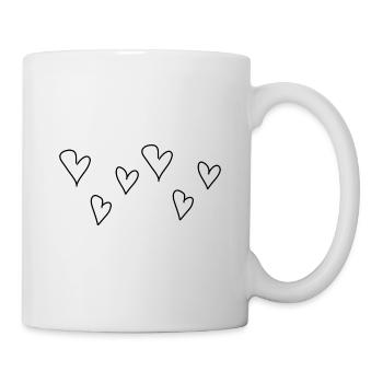 Herzen Liebe symbol Muster Herz - Tasse - Weiß - Rechts