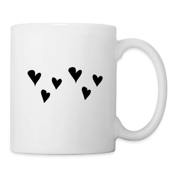 Muster Herzen Herz symbol Liebe - Tasse - Weiß - Rechts