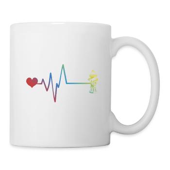 Fire Hydrant Pulse Heartbeat Fire Brigade - Mug - white - Right