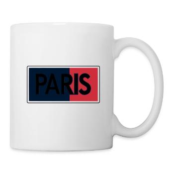 Paris Drapeau Split Typographie - Mug blanc - blanc - Droite