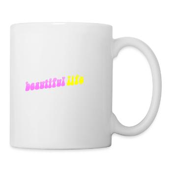 Beautiful life rétro fun - Mug blanc - blanc - Droite