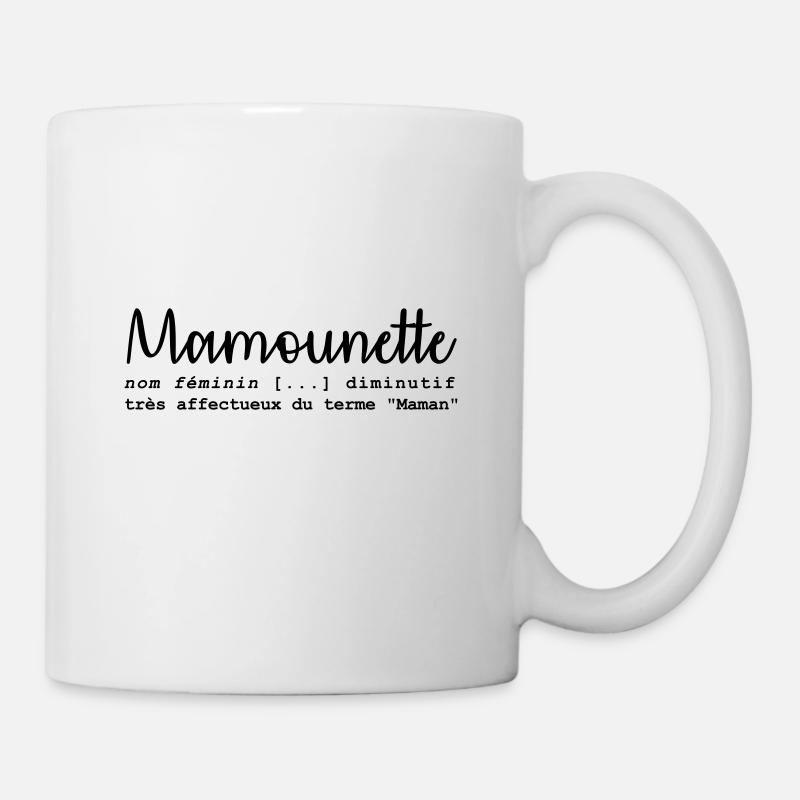 Définition mamounette - Mug blanc - blanc