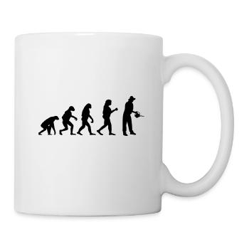 Gärtner Garten Evolution Gartenbau Pflanzen Lustig - Tasse - Weiß - Rechts
