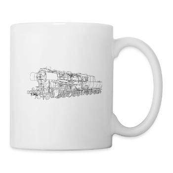 Locomotive à vapeur classe 52 BR 52 - Mug blanc - blanc - Droite