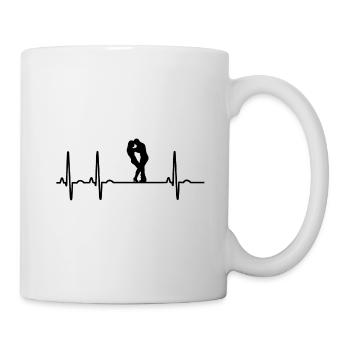 Bachata Sensual Kizomba Zouk Heartbeat Gift - Mug - white - Right