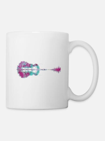 Natur Gitarre - Tasse - Weiß