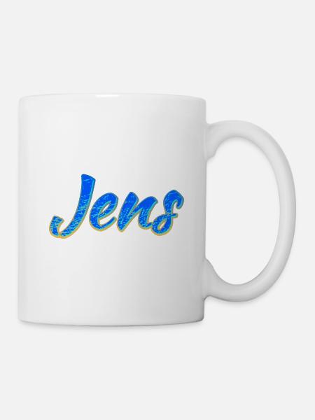 Schriftzug Jens - Tasse - Weiß