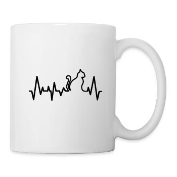 Katzen-Herzschlag - Tasse - Weiß - Rechts