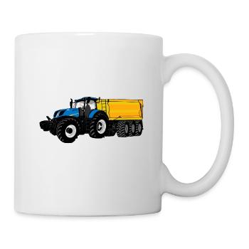 Traktor - Schlepper - Landwirt - Bauer - Tasse - Weiß - Rechts