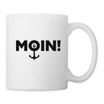 Moin mit Anker - Tasse - Weiß - Rechts