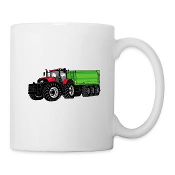 Traktor - Schlepper - Landwirt - Bauer - Tasse - Weiß - Rechts