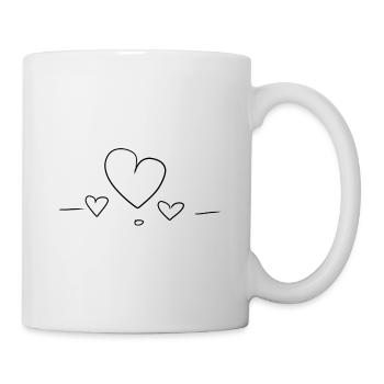 herz liebe - Tasse - Weiß - Rechts