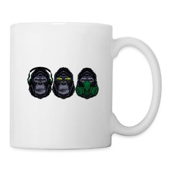 3 Wise Gorillas | Three wise gorillas - Mug - white - Right