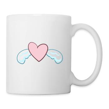 Symbole du cœur d’ange amour - Mug blanc - blanc - Droite