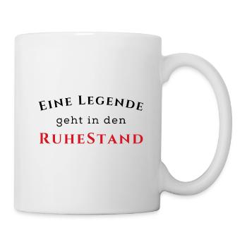 Eine Legende geht in den Ruhestand - Tasse - Weiß - Rechts