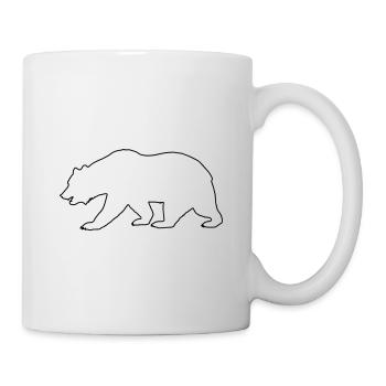 Bär Zeichnung - Tasse - Weiß - Rechts