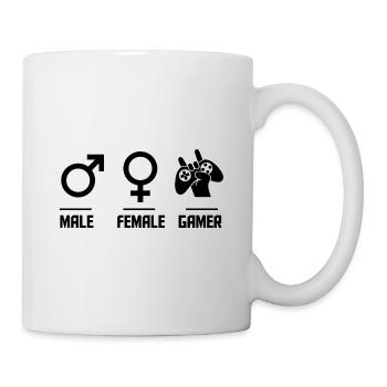 Male Female Gamer Video Gamer Gaming Pc Console Ge - Tasse - Weiß - Rechts