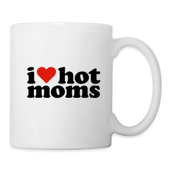 Ich liebe heiße Mütter - Tasse - Weiß - Rechts