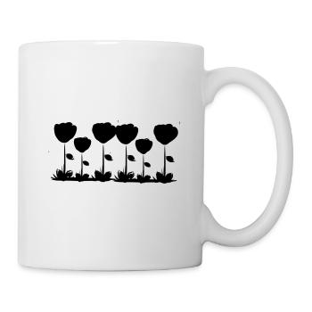 Natural flowers rose line - Mug - white - Right
