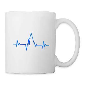 Ecg Heartbeat Graphic Bouldering Mountaineering Bo - Tasse - Weiß - Rechts