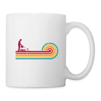 Retro Graphic Gardener Horticulturist Gardening La - Tasse - Weiß - Rechts