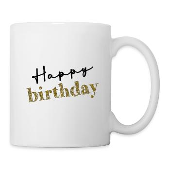 ALLES GUTE ZUM GEBURTSTAG!. ALLES GUTE ZUM GEBURTSTAG!. JAHRESTAG. - Tasse - Weiß - Rechts