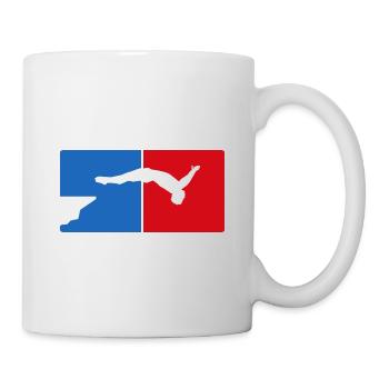 Retro Graphic Cliff Diver Cliff Diving Tombstoning - Mug - white - Right