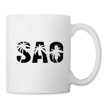 Sao Beach Palmen - Tasse - Weiß - Rechts