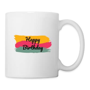 HAPPY BIRTHDAY. HAPPY BIRTHDAY. ANNIVERSARY. - Mug - white - Right