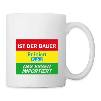 Bauernprotest Streik Demo Statement Ist der Bauer - Tasse - Weiß - Rechts